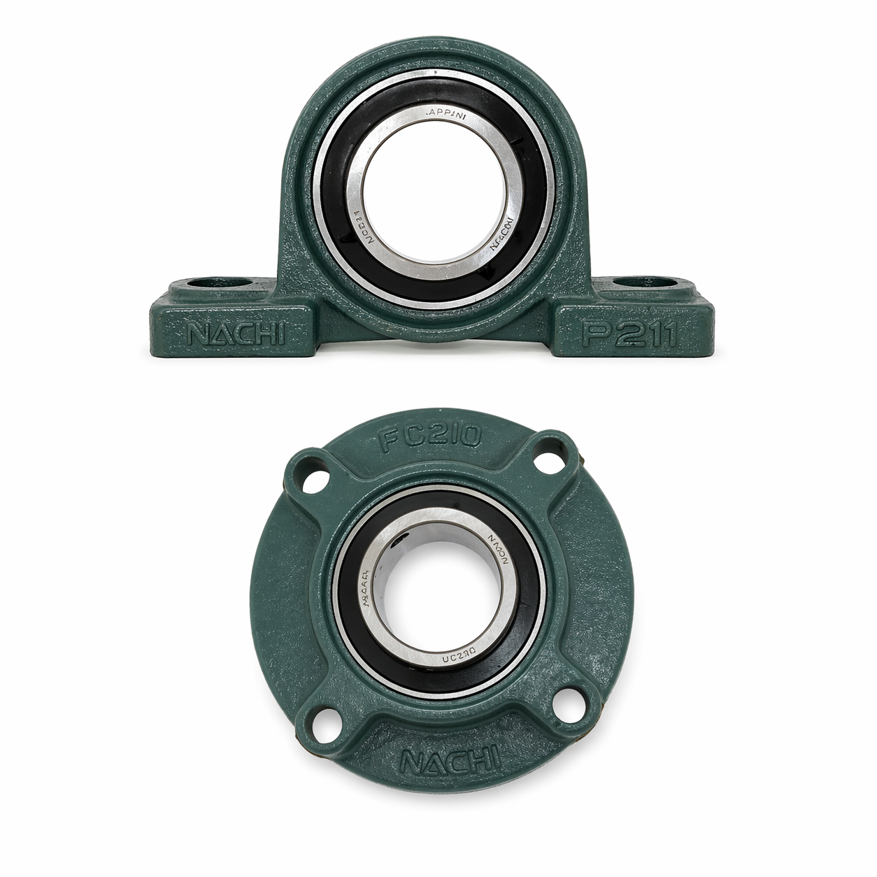 Bracket bearings and flange