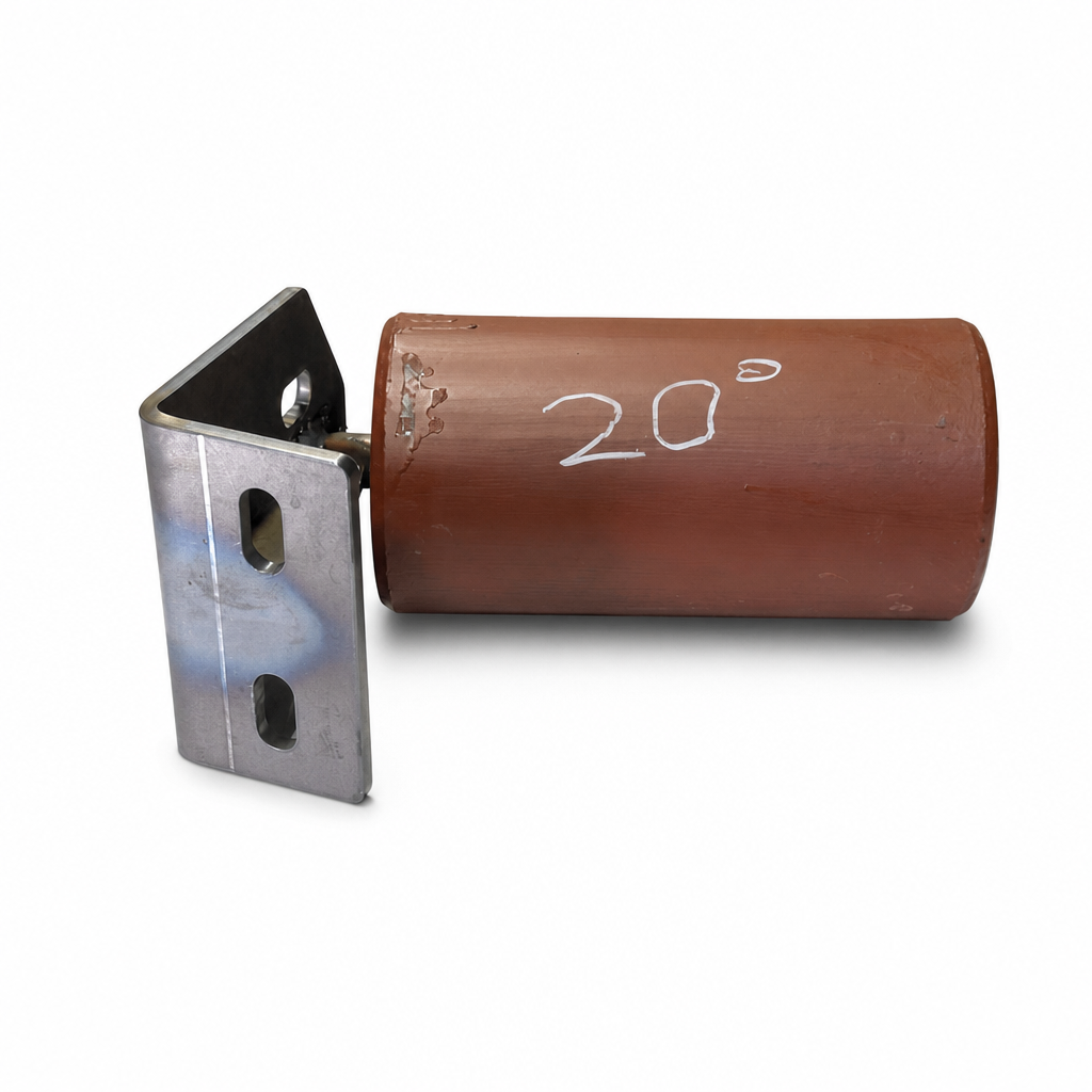 Roller holder and roll 20 deg. – smooth rollers, steel