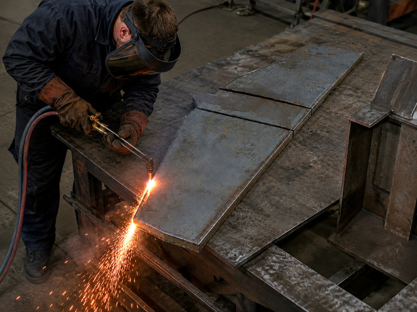 Spade Cutting edge – flame cutting, drilling and squaring